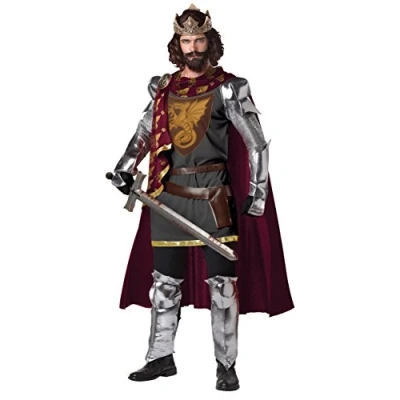 Image of California Costumes 1234 Medieval/Renaissance Adult sized Costume, Solid, Silver, XL