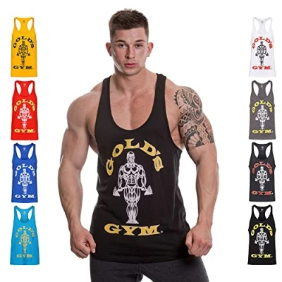 Image of Gold&#039;s Gym GGVST003 Men&#039;s Muscle Joe Premium Stringer Vest, Black, M