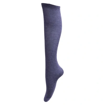Image of Childrens Girls Plain Knee High School Socks (Pack of 3) (UK Shoe 4 6 (Age: 13+ years)) (Grey) years), Navy)