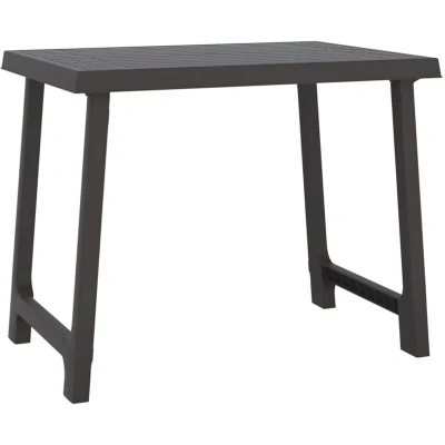 Image of vidaXL Camping Table Anthracite 79x56x64 cm PP Wooden Look