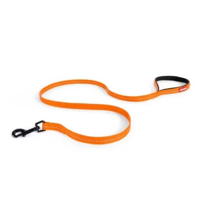 Image of EZYDOG Essential LITE Lead Small Dogs, Medium Large Training Lead, Lightweight, Comfortable Padded Handle, Reflective Thread, 1.2M (Orange)