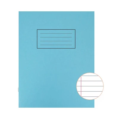 Image of SV43505 Silvine 9x7 Exercise Book 80pp Feint And Margin Blue (Pack of 10)