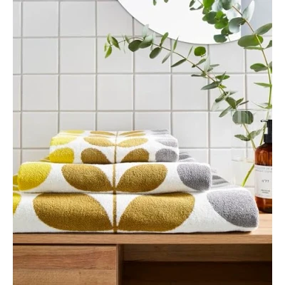 Image of Orla Kiely Trio Stem Dune TowelsBathroom Linen: Hand Towel, 50x90cm
