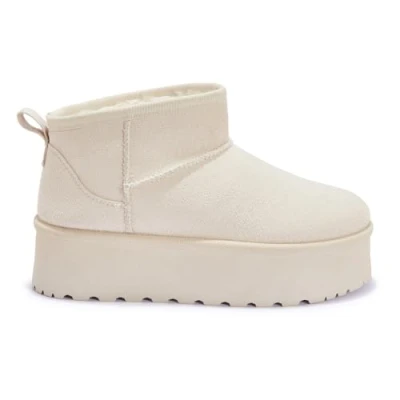 Image of sole london LADIES WOMENS ANKLE WARM SNUGG COMFY FAUX FUR SLIP ON PLATFORM BOOTS