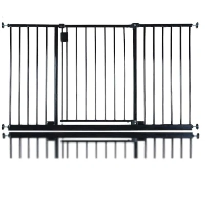 Image of Safetots Extra Wide Hallway Gate, 134cm 140cm, Black, Pressure Fit Baby Safety Barrier for Hallways and Spaces, Easy Installation