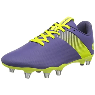 Image of Canterbury Men&#039;s Phoenix 3.0 Soft Ground Rugby Boots, Astral Aura/Wild Lime, 8 UK