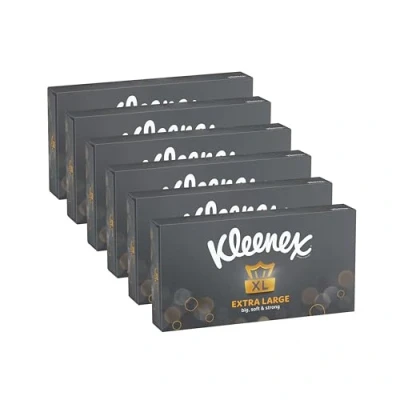 Image of Kleenex Extra Large Facial Tissue for Men 2ply 90 Sheets, Pack of 6