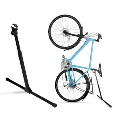Image of Bike Nook Stand &amp; Vertical Storage Rack The Original Bicycle Floor for Garage and Indoor Outdoor use, Perfect Accessories Small Spaces Nooks, No Drilling Required