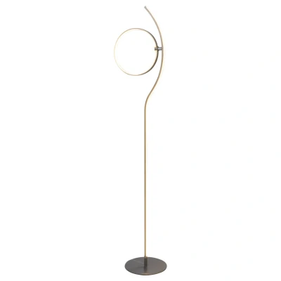 Image of Loop Line Dimmable LED Integrated Floor Lamp Steel Blank 3000K Touch sensor