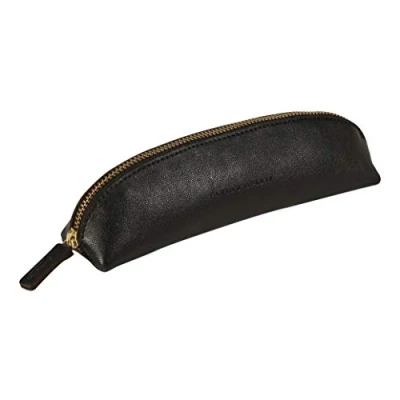 Image of Clairefontaine 102512C A Flying Spirit triangular pencil case 18x4x4 cm, in smooth lambskin, Black