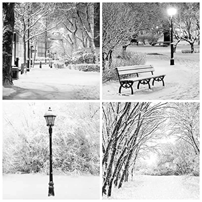 Image of Christmas Cards Multi Pack, 12 pack Cards, 4 Different Designs, of Multipack Card, Winter Scene AMZICONIC1