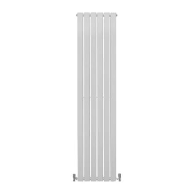 Image of Designer Radiators 180 x 42cm Flat Panel Modern Central Heating Gloss White Vertical Column Double Wall Mounted Slimline Kitchen Living Room Bathroom Commercial Cleaning Brush &amp; Fixing Kit