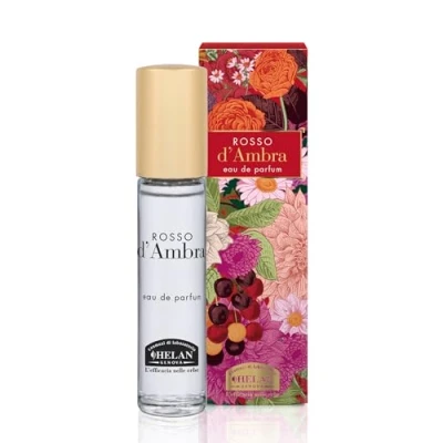 Image of Helan, Red Amber Women&#039;s Enveloping Perfume with Sweet Almonds, Fruity Woody Eau de Parfum, Perfumes Balanced and Spicy Notes, Fragrance Made in Italy, 10 ml