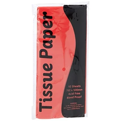 Image of Stephens 750 x 500 mm Tissue Paper Red, 10 Sheets