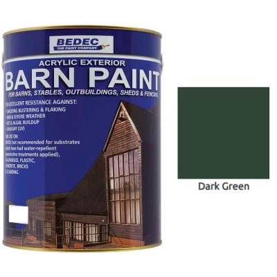 Image of Bedec BEDE2AK0095/40 Barn Paint Semi Gloss Dark Green 2.5 Litre