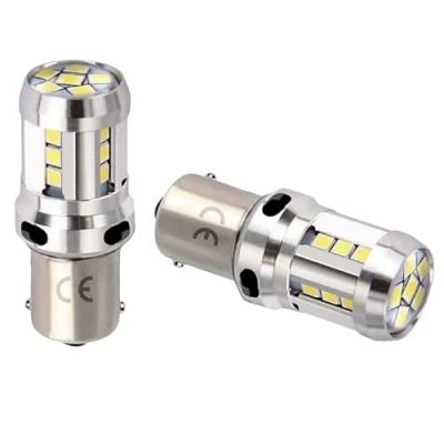 Image of 1156 P21w Ba15s LED 12V 24V Bulbs, 6000K White, Super Bright Used for Boat, RV, Backup Light, Tail Day Running Rear Fog Lights. (2 Pack)
