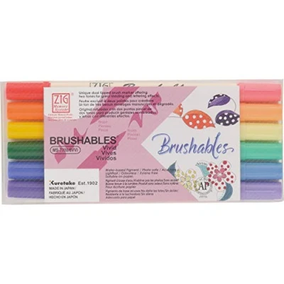 Image of Kuretake ZIG Juego de pinceles doble punta (Vivid Colors)