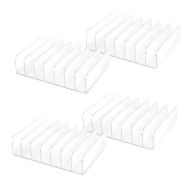 Image of LYNNRICK 4 Pcs Clear Acrylic CD Holder with Attachable CD/DVD Presentation Rack Storage Organizer Stand Tray