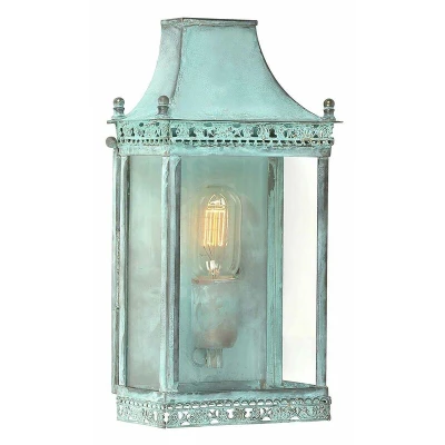 Image of Regents Park 1 Light Outdoor Wall Lantern Verdigris IP44, E27