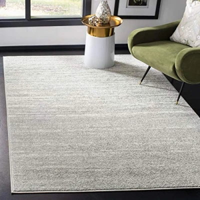 Image of Safavieh Modern Ombre Rug for Living Room, Dining Bedroom Adirondack Collection, Short Pile, in Light Grey and Grey, 155 X 229 cm