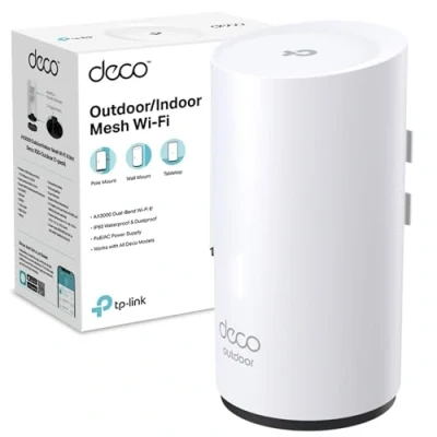 Image of TP Link Deco X50 Outdoor/Indoor Whole Home Wi Fi 6, IP65 dust &amp; water resistance, Dual Band, Add on Single Unit for All WiFi 7/6/5 Mesh Pack Extended Coverage Requirement, Works with Alexa