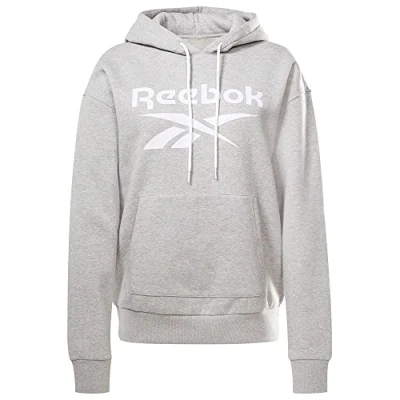Image of Reebok Women&#039;s Identity Logo Fleece Sweatshirt, Medium Grey Heather, S UK