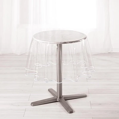 Image of Ligne Decor Garden Table Cloth, PVC, white, diamètre 180 cm