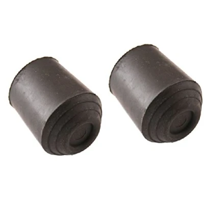 Image of 2 Rubber Walking Stick Ferrules 19mm (3/4) Cane Crutch Pad Heavy Duty Bottom End Tip Aid
