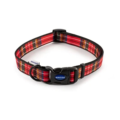 Image of Ancol Small Breeds Nylon Adjustable Collar, 45 70 cm, Size 5 9, Red