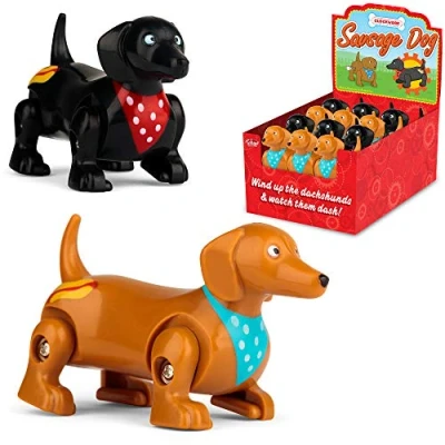 Image of Tobar 37178 Clockwork Sausage Dog, Brown