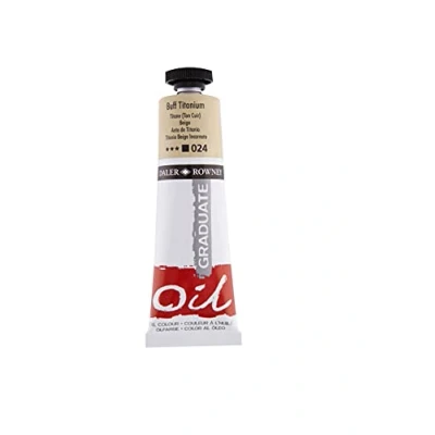 Image of Daler Rowney Graduate Oil Paint, Aluminium Tube, 1.28oz 38 ml, Buff Titanium