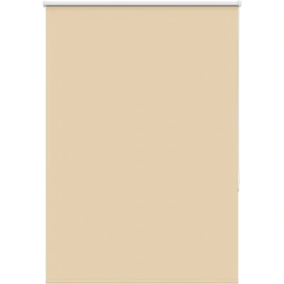 Image of vidaXL Roller Blind Blackout Beige 105x150 cm Fabric Width 100.7 Polyester