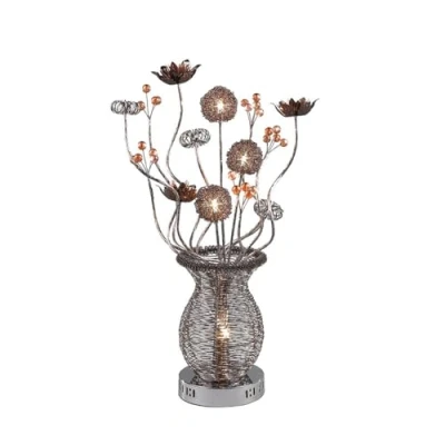 Image of Inspired Clearance (DH) Calista Table Lamp 4 Light G4 Brown/Crystal, NOT LED/CFL Compatible