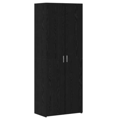 Image of vidaXL Highboard Black Oak 70x42.5x185 cm Engineered Wood