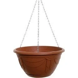 Image of Garden Hanging Basket WhiteFurze Venetian 32cm Terracotta