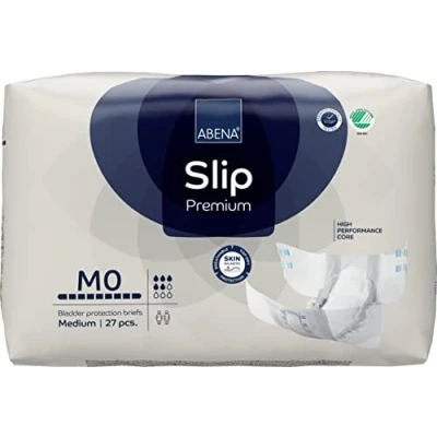 Image of ABENA Slip Premium All In One Incontinence Pads For Men &amp; Women, Eco Labelled Womens Pads, Mens Medium 0, 70 110cm Waist, 1500ml Absorbency, 27PK
