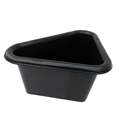Image of Secure Fix Direct Corner Manger Horse Feeder 45L (Trough Stable Feed Bucket Equestrian Pony Black)