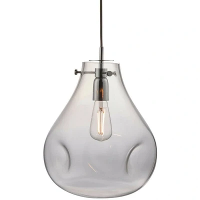 Image of Utopia Single Pendant Light Clear Glass, Chrome Plate