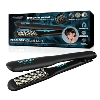 Image of Revamp Progloss Volume &amp; Lift Ceramic Volumiser Hair Styling Appliance with 4D Plate Design for Long Lasting Auto Shut Off Variable Heat Options