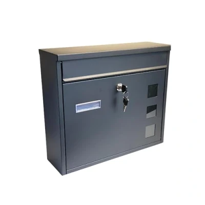 Image of Buckingham 40106 Wall Mounted Large Steel Lockable Mail, Post, Letter Box, Weather Resistant, Black