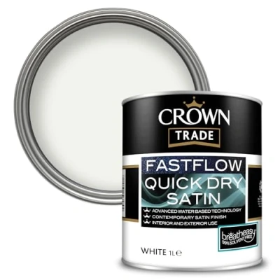 Image of Crown Trade Fastflow Quick Dry Satin White