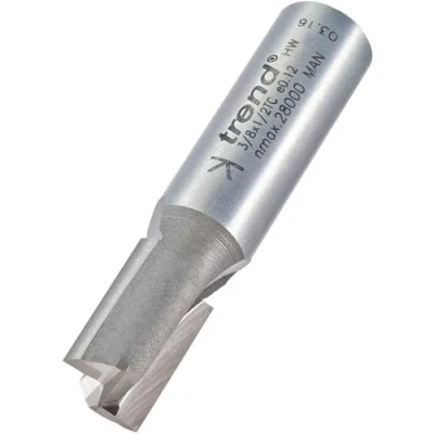 Image of Trend Professional Straight Two Flute Router Cutter, 1/2 Inch Shank, 12mm Cut Diameter, Tungsten Carbide Tipped, 3/8X1/2TC