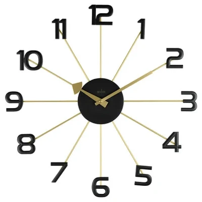 Image of Acctim Astraea Wall Clock Gold/Black