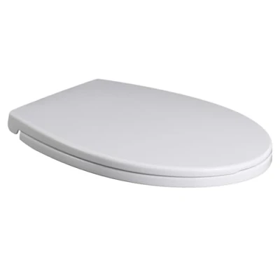Image of Hanra Toilet Seat, Soft Close Seat with Quick Removal Feature for Easy Cleaning, Standard Oval Shape Top Fix White Adjustable Hinges, 460L x 370W