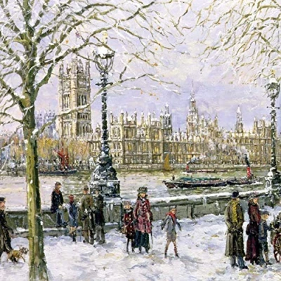 Image of Museums &amp; Galleries Pack of 5 Artistic Christmas Cards From View Westminster by John Sutto