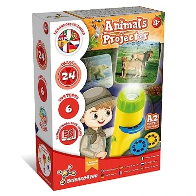 Image of Science4you Animal Torch Projector for Children 4+ Years Toy Kids includes 24 Images and Poster, Kids, Scientific Educational Toys