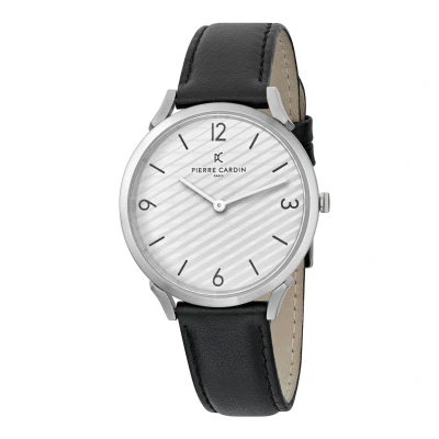 Image of Pierre Cardin Pigalle Stripes Mens Black Watch CPI.2016 Leather One Size