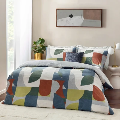 Image of Hoem Siresa Geometric Duvet Cover Set