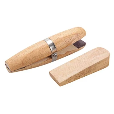 Image of Lecxin Wooden Ring Clamp, Wood Clamp for Jewelry Making, Jewelers Holder Making Benchwork Hand Tool Polishing Repairing Rings Vice with Wedge Lock,
