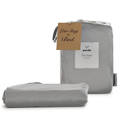 Image of 100% Bamboo Flat Sheets (Quiet Grey, UK Double)